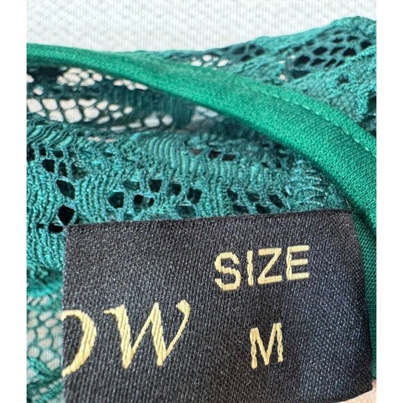 Vshow Womens Sleeveless Lace Halter Mermaid Maxi Dress Medium Green Holiday Part - Picture 15 of 16